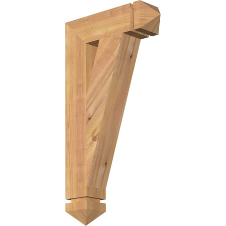 Ekena Millwork Traditional Arts & Crafts Smooth Bracket, Western Red Cedar, 3 1/2"W x 14"D x 26"H BKT04X14X26TRA03SWR